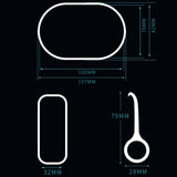 Magnetic Braces Holder Beauty Mirror Storage Box With Chewing Glue, Black, Navy