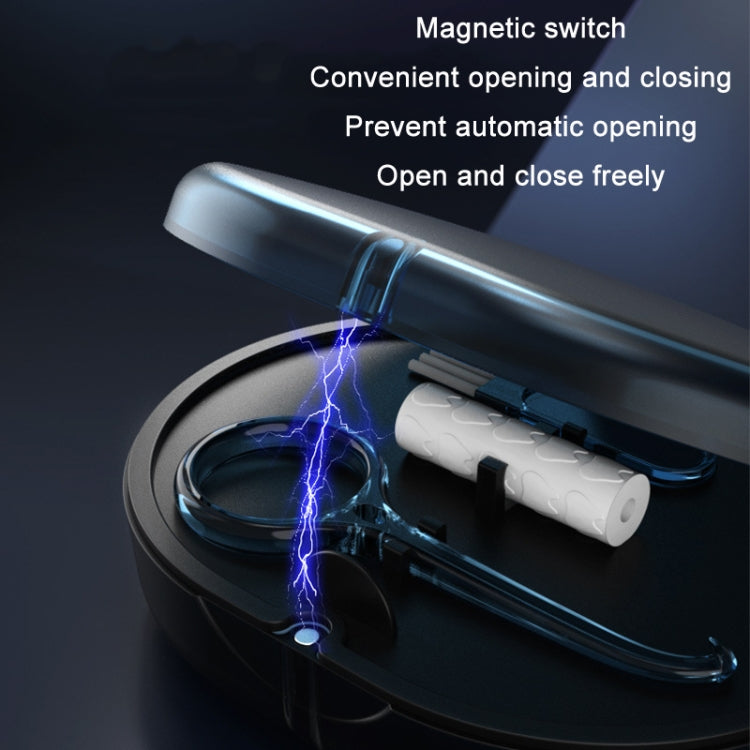 Magnetic Braces Holder Beauty Mirror Storage Box With Chewing Glue, Black, Navy