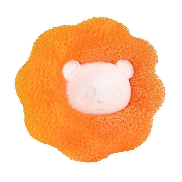 Washing Machine Laundry Ball Decontamination Hair Removal Anti-winding Cleaning Ball, Bear Blue, Bear Orange Bear Orange Orange