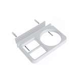 2-in-1 Hair Dryer Wall Mount Bracket Bathroom Shelf, White, Black White