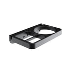 2-in-1 Hair Dryer Wall Mount Bracket Bathroom Shelf, White, Black Black