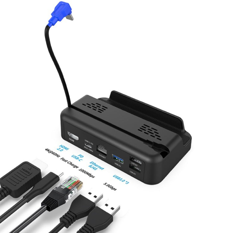 PGTECH For Steam Deck Game Console Base Support Data Transmission With Network Port, PGTECH Game Console Base