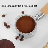 Pear Wood Stainless Steel Coffee Compressor, 51 mm, 53 mm, 58 mm