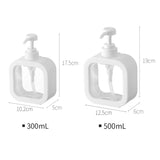 Transparent Hand Sanitizer Split Bottle Plastic Press Type Emulsion Bottle, 300ml, 500ml