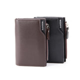 BEEDOVR 9902 Men Short Wallet Multi-card Zipper ID Bag, BEEDOVR 9902 Black, BEEDOVR 9902 Brown