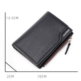 BEEDOVR 9902 Men Short Wallet Multi-card Zipper ID Bag, BEEDOVR 9902 Black, BEEDOVR 9902 Brown
