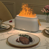 Simulation Flame Aromatherapy Humidifier Bedroom Ambient Light, White, Green, Gray, 3 Colors (RGB)