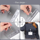 QD-2451 Multifunctional Metal Bead Chain Retractable Pulling Buckle ID Card Holder, Rose Gold, Silver, Black