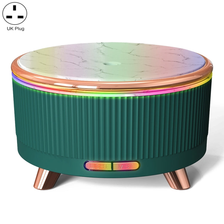 Ultrasonic Aromatherapy Diffuser Humidifier Essential Oil Diffuser, US Plug, EU Plug, UK Plug, AU Plug UK Plug Dark Green