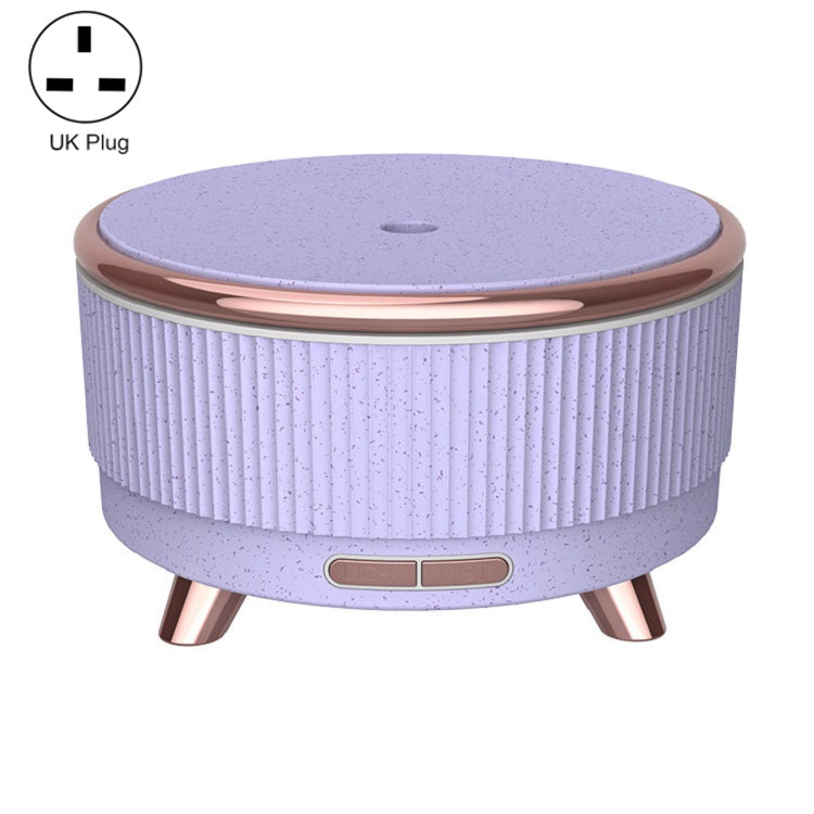 Ultrasonic Aromatherapy Diffuser Humidifier Essential Oil Diffuser, US Plug, EU Plug, UK Plug, AU Plug UK Plug Purple Flower Dot