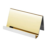 ZT7414 304 Stainless Steel Mirror Desktop Name Card Storage Rack, Silver, Gold, Rose Gold, Wine Red