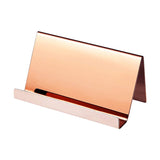 ZT7414 304 Stainless Steel Mirror Desktop Name Card Storage Rack, Silver, Gold, Rose Gold, Wine Red