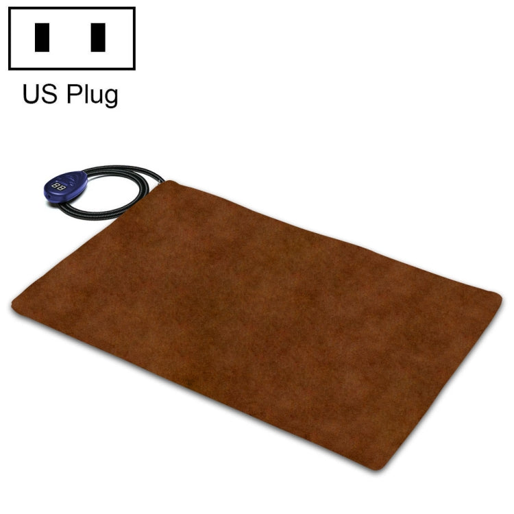 12V Low Voltage Multifunctional Warm Pet Heating Pad Pet Electric Blanket, 65x40cm Coffee 65x40cm Coffee US Plug