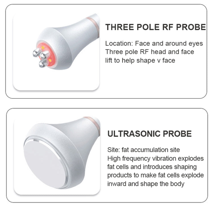 3 In 1 80k Metal Fat Blaster RF Ultrasonic Beauty Machine, US Plug, EU Plug, UK Plug, AU Plug