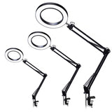 5X Magnifying Glass LED Folding Long Arm Clip Light Eye-protection USB Reading Lamp, Medium, Large
