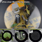 5X Magnifying Glass LED Folding Long Arm Clip Light Eye-protection USB Reading Lamp, Medium, Large