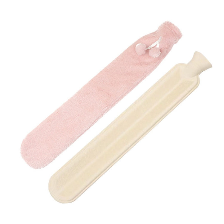 2L Long-strip Multifunctional Water-filled Rubber Hot Water Bags, Spec: Pink Plush, Pink Plush Pink Plush
