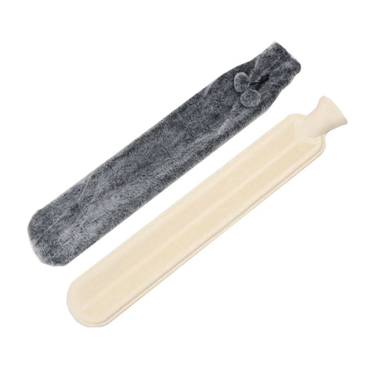 2L Long-strip Multifunctional Water-filled Rubber Hot Water Bags, Spec: Faded Black, Faded Black Faded Black