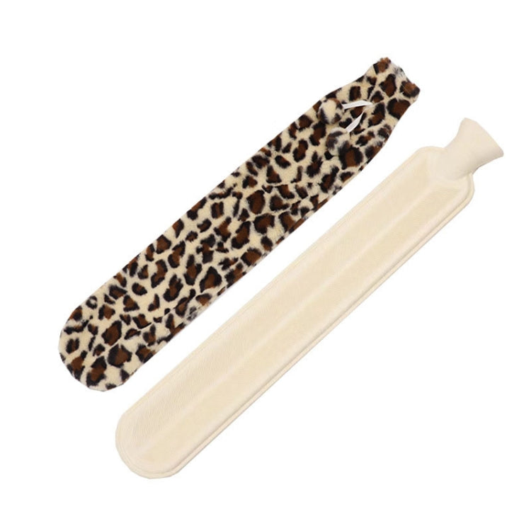 2L Long-strip Multifunctional Water-filled Rubber Hot Water Bags, Spec: Beige Leopard, Beige Leopard Beige Leopard