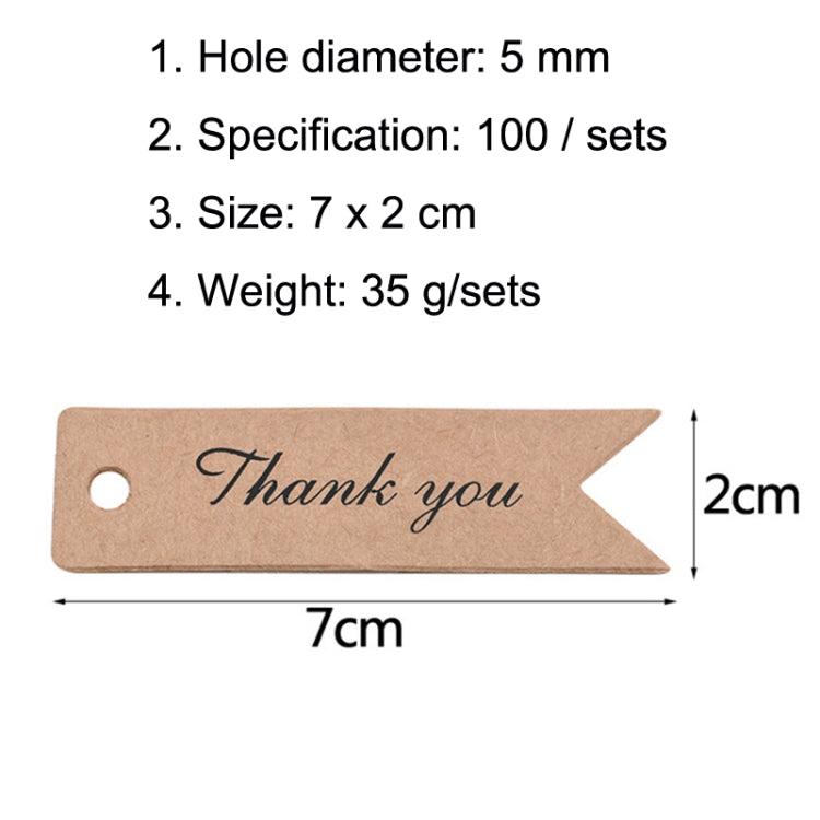 100pcs /Set Retro Baking Sticker Tag Swallow Tail Bookmark Gift Card, Style:, Thand You (Cowhide), Thand You (White), Handmade (Cowhide), Handmade (White), Blank (Cowhide)