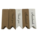 100pcs /Set Retro Baking Sticker Tag Swallow Tail Bookmark Gift Card, Style:, Thand You (Cowhide), Thand You (White), Handmade (Cowhide), Handmade (White), Blank (Cowhide)