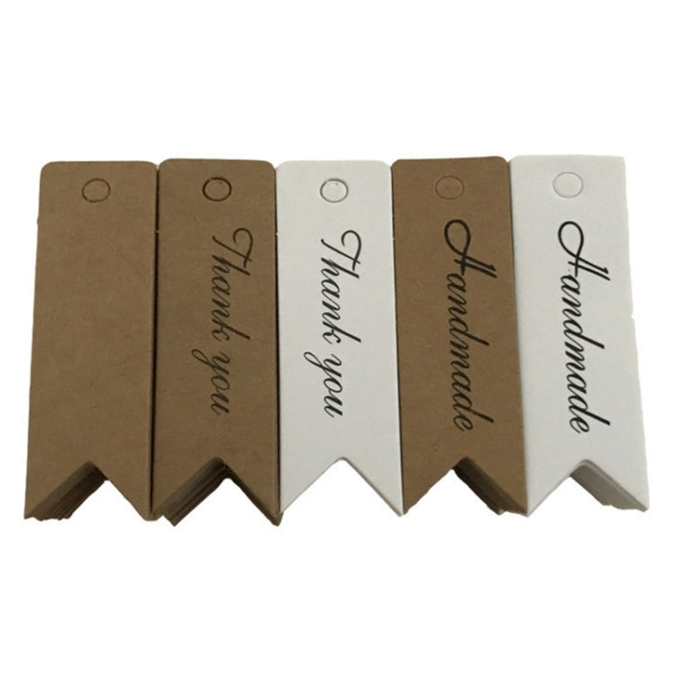 100pcs /Set Retro Baking Sticker Tag Swallow Tail Bookmark Gift Card, Style:, Thand You (Cowhide), Thand You (White), Handmade (Cowhide), Handmade (White), Blank (Cowhide)
