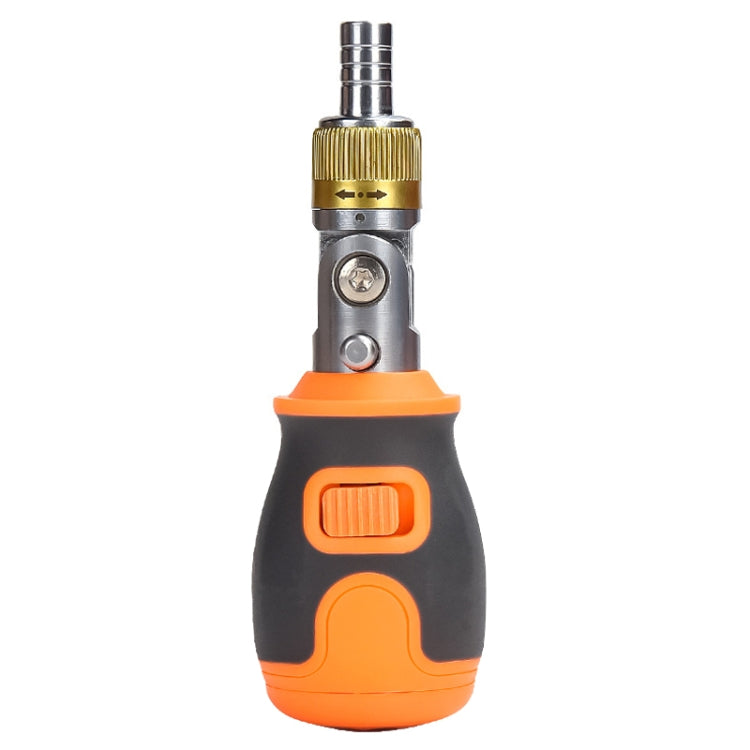 2050E 8 in 1 Portable Multifunctional S2 Batch Head Two-way Ratchet Screwdriver Set, 8 In 1 Orange, 8 In 1 Gray 8 In 1 Orange Orange
