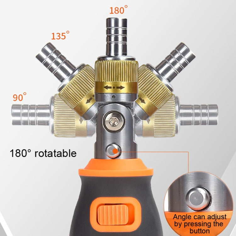 2050E 8 in 1 Portable Multifunctional S2 Batch Head Two-way Ratchet Screwdriver Set, 8 In 1 Orange, 8 In 1 Gray