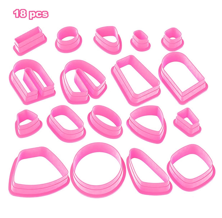 18 In 1 Soft Clay Earring Molds DIY Handmade Clay Cutter Clay Earrings Making Molds, 18 In 1 (Purple), 18 In 1 (Pink), 18 In 1 (Yellow), 18 In 1 (Blue) 18 In 1 (Pink) Pink