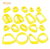 18 In 1 Soft Clay Earring Molds DIY Handmade Clay Cutter Clay Earrings Making Molds, 18 In 1 (Purple), 18 In 1 (Pink), 18 In 1 (Yellow), 18 In 1 (Blue) 18 In 1 (Yellow) Yellow