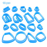 18 In 1 Soft Clay Earring Molds DIY Handmade Clay Cutter Clay Earrings Making Molds, 18 In 1 (Purple), 18 In 1 (Pink), 18 In 1 (Yellow), 18 In 1 (Blue) 18 In 1 (Blue) Blue