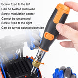 2050C Portable 10 In 1 Hidden Bits Multi-angle Ratchet Corner Screwdriver Set, 10 In 1 Orange, 10 In 1 Gray