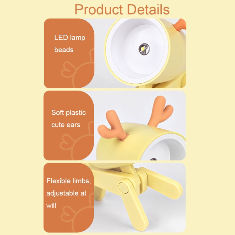TL-23 LED Mini Foldable Cartoon Desk Lamp Home Pet Shape Decoration Table Lamp, Spec:, Dog (Blue), Dog (Green), Dog (Pink), Dog (Beige), Dog (Orange）, Dog (Yellow), Deer (Blue), Deer (Green), Deer (Pink), Deer (Beige), Deer (Orange), Deer (Yellow)     ...