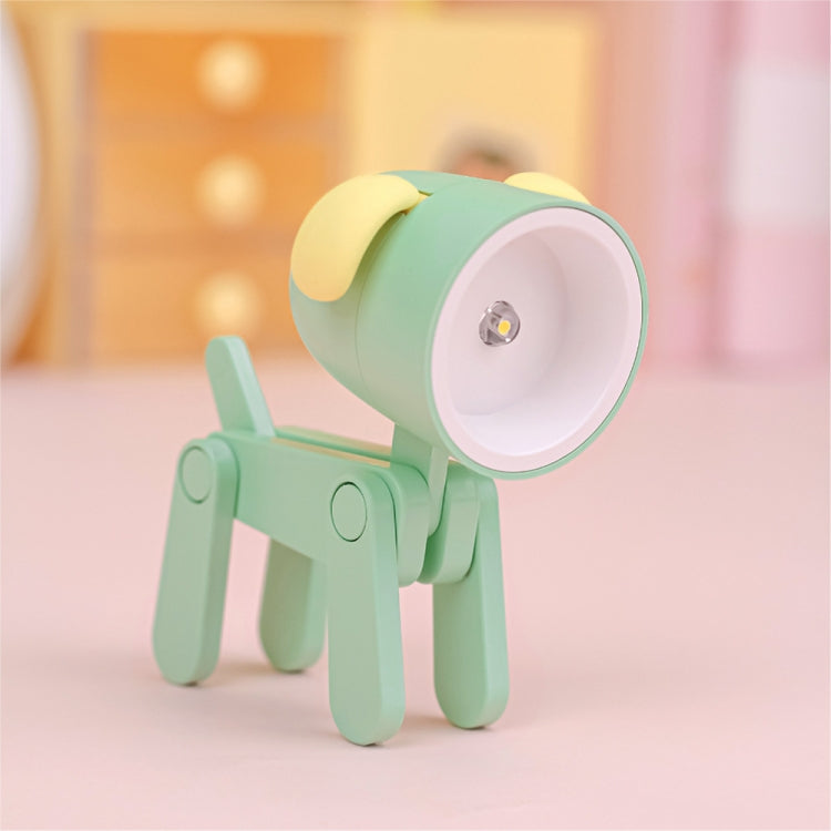 TL-23 LED Mini Foldable Cartoon Desk Lamp Home Pet Shape Decoration Table Lamp, Spec:, Dog (Blue), Dog (Green), Dog (Pink), Dog (Beige), Dog (Orange）, Dog (Yellow), Deer (Blue), Deer (Green), Deer (Pink), Deer (Beige), Deer (Orange), Deer (Yellow)     ... Dog (Green)