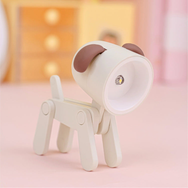 TL-23 LED Mini Foldable Cartoon Desk Lamp Home Pet Shape Decoration Table Lamp, Spec:, Dog (Blue), Dog (Green), Dog (Pink), Dog (Beige), Dog (Orange）, Dog (Yellow), Deer (Blue), Deer (Green), Deer (Pink), Deer (Beige), Deer (Orange), Deer (Yellow)     ... Dog (Beige)
