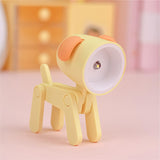 TL-23 LED Mini Foldable Cartoon Desk Lamp Home Pet Shape Decoration Table Lamp, Spec:, Dog (Blue), Dog (Green), Dog (Pink), Dog (Beige), Dog (Orange）, Dog (Yellow), Deer (Blue), Deer (Green), Deer (Pink), Deer (Beige), Deer (Orange), Deer (Yellow)     ... Dog (Yellow)