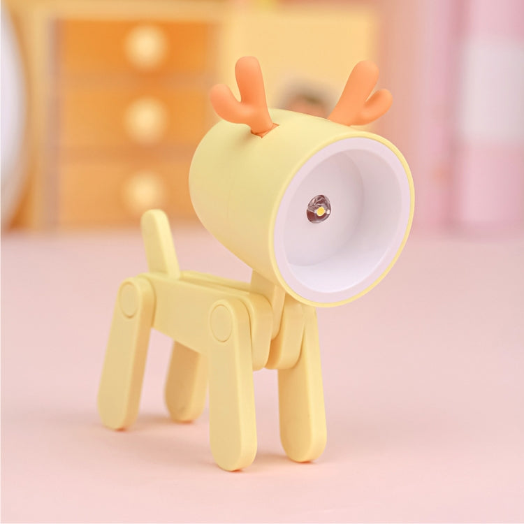 TL-23 LED Mini Foldable Cartoon Desk Lamp Home Pet Shape Decoration Table Lamp, Spec:, Dog (Blue), Dog (Green), Dog (Pink), Dog (Beige), Dog (Orange）, Dog (Yellow), Deer (Blue), Deer (Green), Deer (Pink), Deer (Beige), Deer (Orange), Deer (Yellow)     ... Deer (Yellow)