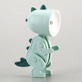 TL-23 LED Mini Foldable Cartoon Desk Lamp Home Pet Shape Decoration Table Lamp, Spec:, Dog (Blue), Dog (Green), Dog (Pink), Dog (Beige), Dog (Orange）, Dog (Yellow), Deer (Blue), Deer (Green), Deer (Pink), Deer (Beige), Deer (Orange), Deer (Yellow)     ... Dinosaur (Light Green)