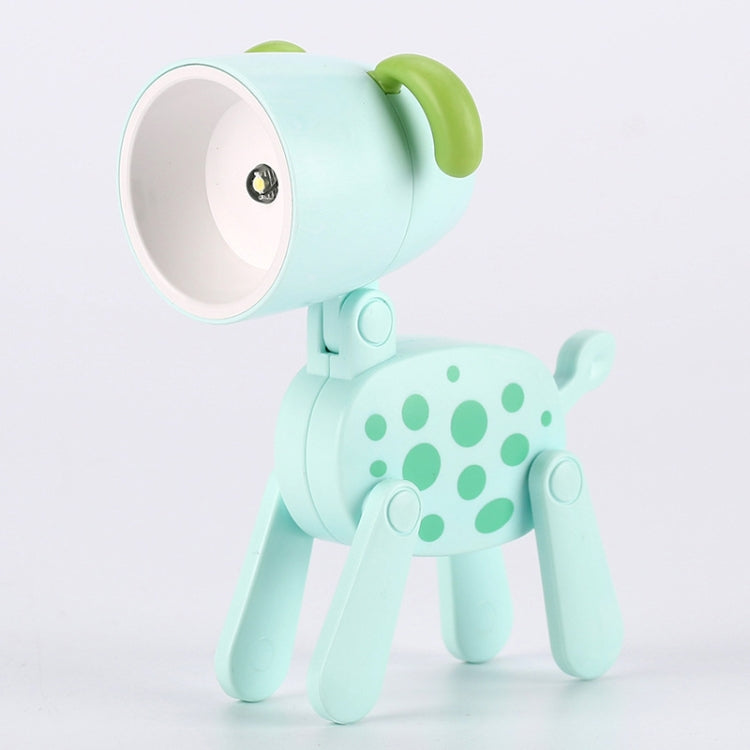 TL-23 LED Mini Foldable Cartoon Desk Lamp Home Pet Shape Decoration Table Lamp, Spec:, Dog (Blue), Dog (Green), Dog (Pink), Dog (Beige), Dog (Orange）, Dog (Yellow), Deer (Blue), Deer (Green), Deer (Pink), Deer (Beige), Deer (Orange), Deer (Yellow)     ... Dalmatians (Green)
