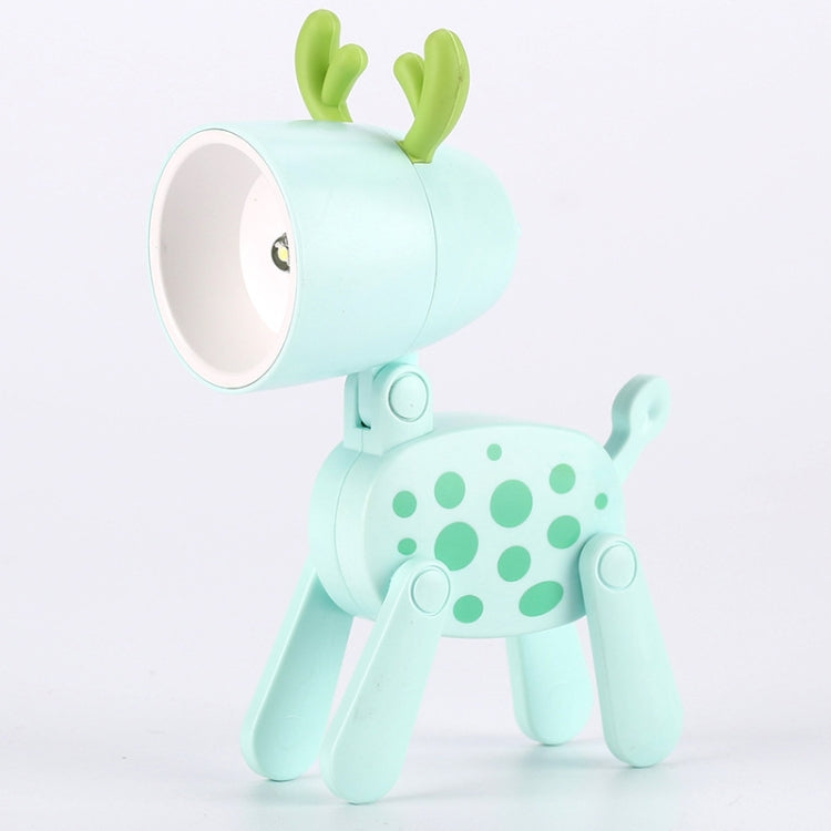 TL-23 LED Mini Foldable Cartoon Desk Lamp Home Pet Shape Decoration Table Lamp, Spec:, Dog (Blue), Dog (Green), Dog (Pink), Dog (Beige), Dog (Orange）, Dog (Yellow), Deer (Blue), Deer (Green), Deer (Pink), Deer (Beige), Deer (Orange), Deer (Yellow)     ... Spotted Deer (Green)