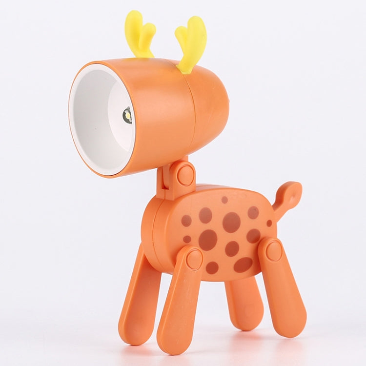TL-23 LED Mini Foldable Cartoon Desk Lamp Home Pet Shape Decoration Table Lamp, Spec:, Dog (Blue), Dog (Green), Dog (Pink), Dog (Beige), Dog (Orange）, Dog (Yellow), Deer (Blue), Deer (Green), Deer (Pink), Deer (Beige), Deer (Orange), Deer (Yellow)     ... Spotted Deer (Orange)
