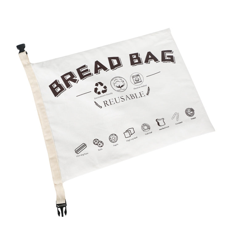 Cotton TPU Bread Bag With Clasp Reusable Storage Bag, Bread Bag White, Bread Bag Beige