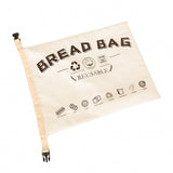 Cotton TPU Bread Bag With Clasp Reusable Storage Bag, Bread Bag White, Bread Bag Beige