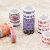 42001 Cartoon Pattern Hand Account Tape Set Diary Handbook DIY Washi Material, 60Rolls/Box 42001