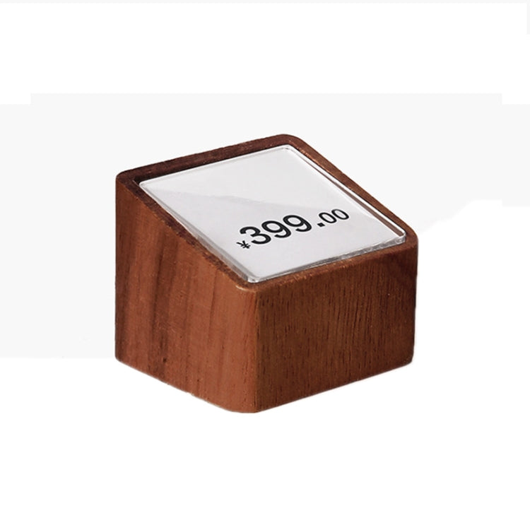 Commodity Price Display Board Tea Set Wine Label Stand, Specification:, Walnut (Small), Walnut (Large), Beech (Small), Round Beech, Round Walnut