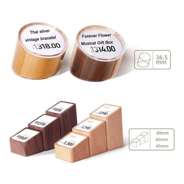 Commodity Price Display Board Tea Set Wine Label Stand, Specification:, Walnut (Small), Walnut (Large), Beech (Small), Round Beech, Round Walnut