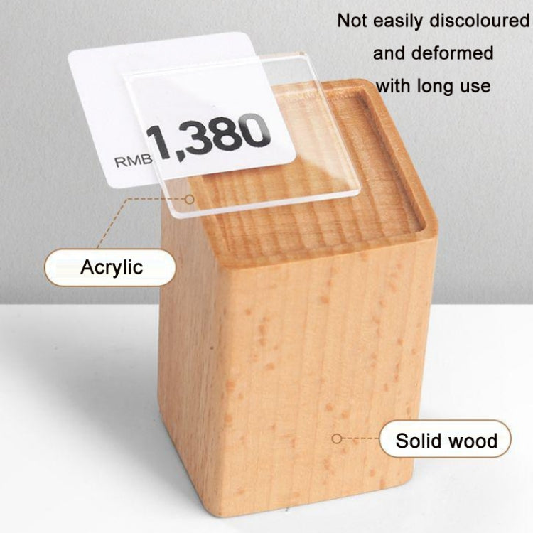 Commodity Price Display Board Tea Set Wine Label Stand, Specification:, Walnut (Small), Walnut (Large), Beech (Small), Round Beech, Round Walnut