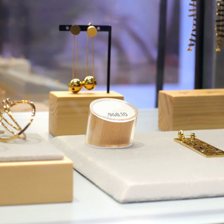 Commodity Price Display Board Tea Set Wine Label Stand, Specification:, Walnut (Small), Walnut (Large), Beech (Small), Round Beech, Round Walnut