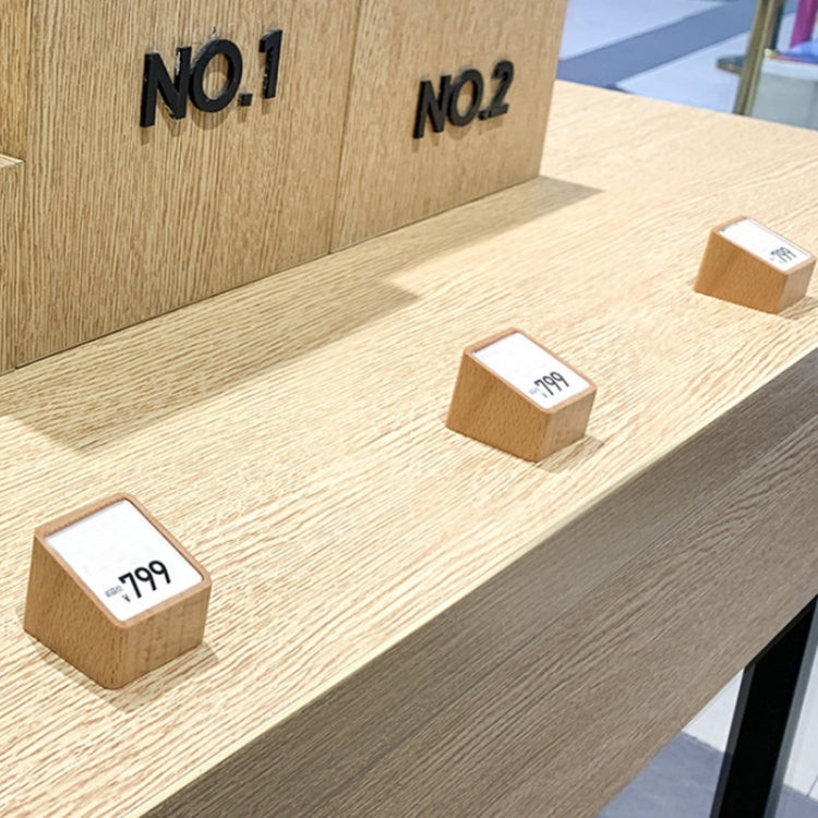Commodity Price Display Board Tea Set Wine Label Stand, Specification:, Walnut (Small), Walnut (Large), Beech (Small), Round Beech, Round Walnut