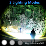 Strong Light Outdoor Waterproof Camping Aluminum LED Flashlight, Style:, L2 (Without Battery)